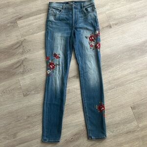 Floral Embroidered Jeans